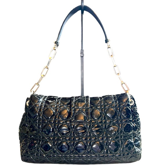 216 Preloved Christian Dior Miss Dior Cannage Patent Lambskin Leather - Picture 4 of 14